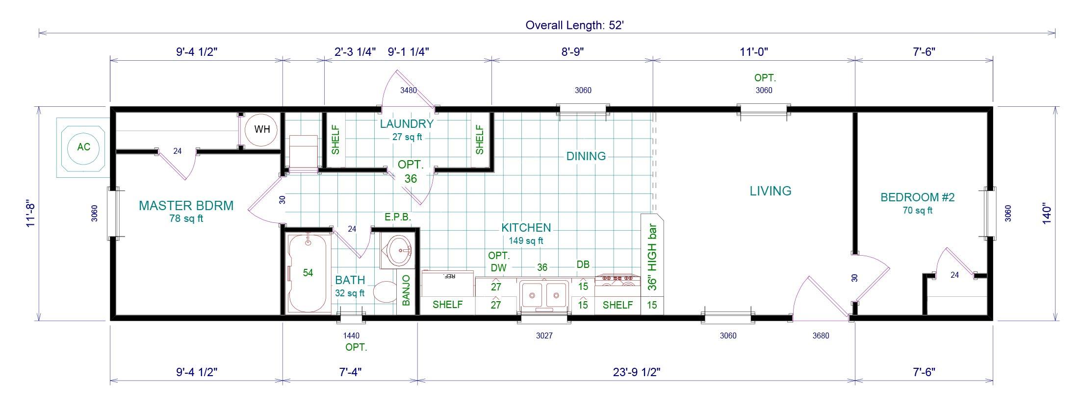 12x48 Floor Plan